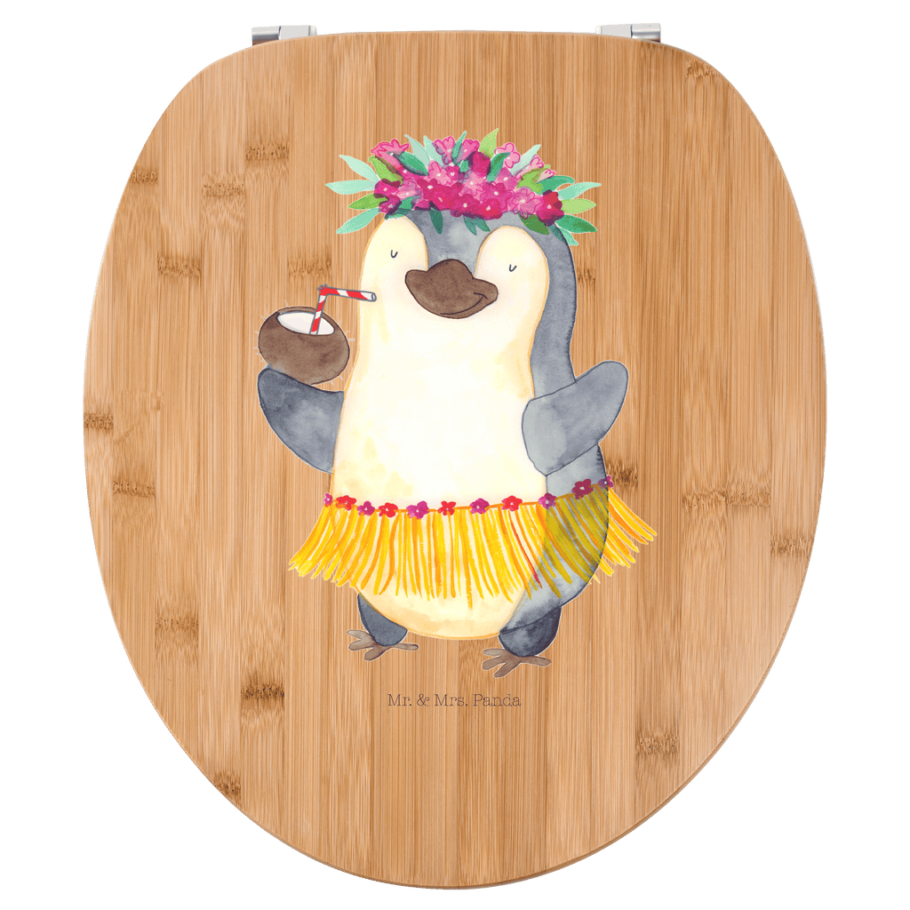 Motiv WC Sitz Pinguin Kokosnuss Klobrille, Klodeckel, Toilettendeckel, WC-Sitz, Toilette, Pinguin, Aloha, Hawaii, Urlaub, Kokosnuss, Pinguine