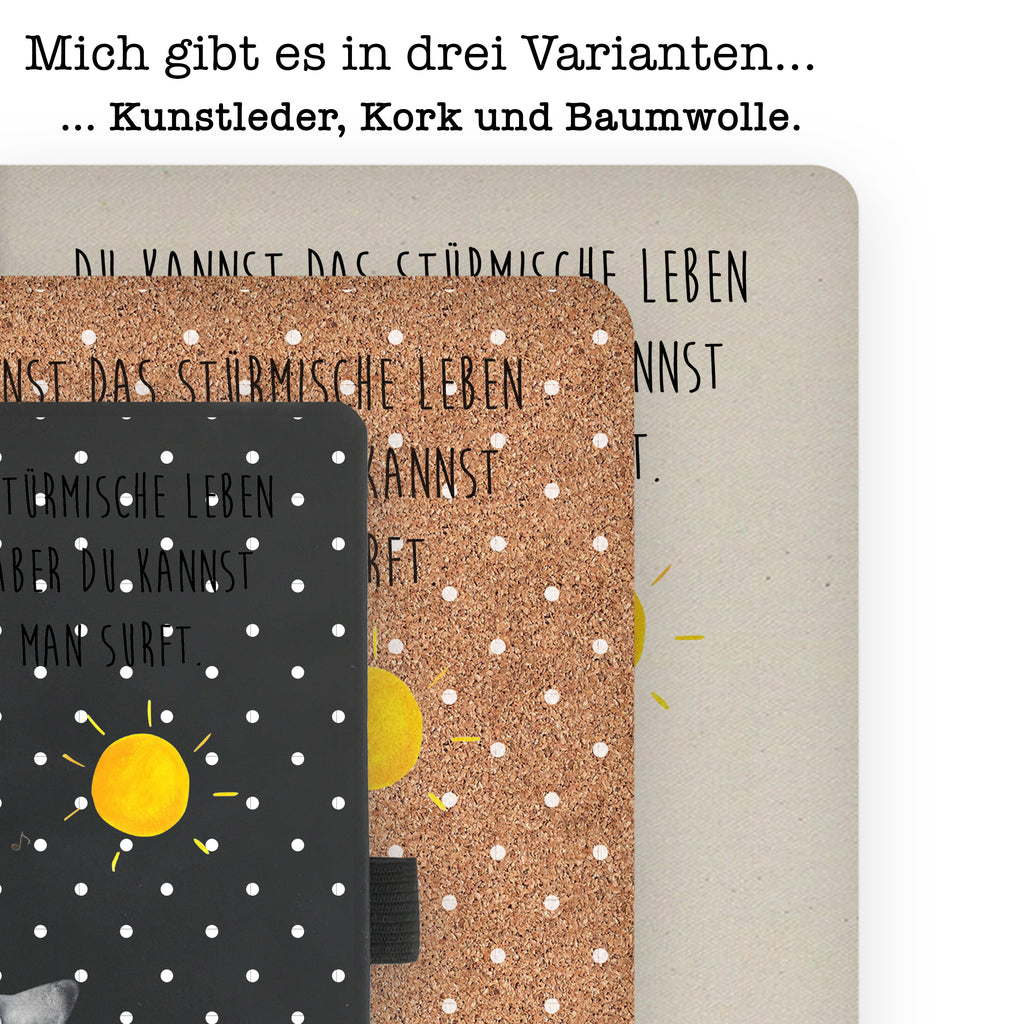 DIN A4 Baumwoll Notizbuch Pinguin Surfer Notizen, Eintragebuch, Tagebuch, Notizblock, Adressbuch, Journal, Kladde, Skizzenbuch, Notizheft, Schreibbuch, Schreibheft, Pinguin, Pinguine, surfen, Surfer, Hawaii, Urlaub, Wellen, Wellen reiten, Portugal