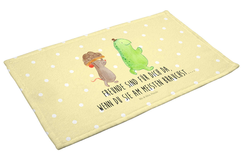 Gäste Handtuch Schildkröte & Maus Gästetuch, Reisehandtuch, Sport Handtuch, Frottier, Kinder Handtuch, Schildkröte, Maus, Freunde, Freundinnen, beste Freunde, beste Freundinnen