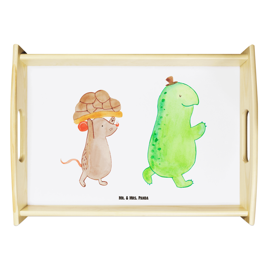 Serviertablett Schildkröte & Maus Tablett, Holztablett, Küchentablett, Dekotablett, Frühstückstablett, Schildkröte, Maus, Freunde, Freundinnen, beste Freunde, beste Freundinnen
