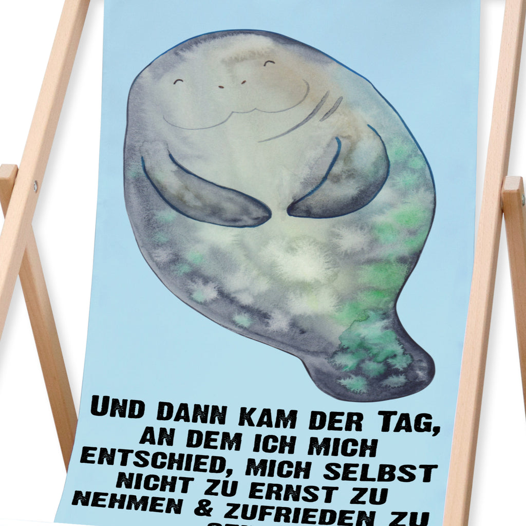 Gartenliege Seekuh happy Sonnenliege, Strandliege, Liege, Liegestuhl, Gartenliege, Gartenstuhl, Meerestiere, Meer, Urlaub, Seekuh, Seekühe, Selbstliebe, Respekt, Neuanfang, Neustart, Achtsamkeit, Zufrieden, Liebeskummer, Freundin