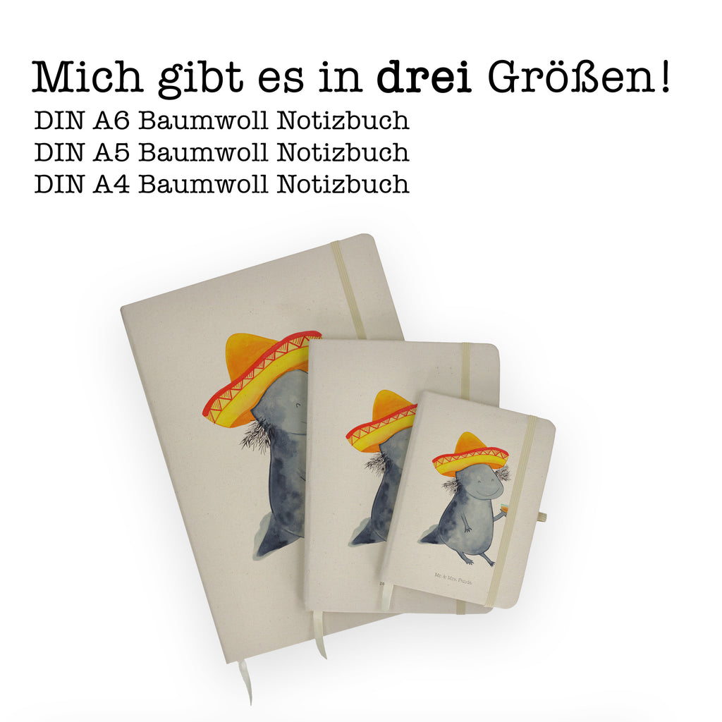 DIN A4 Baumwoll Notizbuch Axolotl Tequila Notizen, Eintragebuch, Tagebuch, Notizblock, Adressbuch, Journal, Kladde, Skizzenbuch, Notizheft, Schreibbuch, Schreibheft, Axolotl, Molch, Mexico, Mexiko, Sombrero, Zitrone, Tequila, Motivation, Spruch, Schwanzlurch, Lurch, Lurche, Axolot, Feuerdrache, Feuersalamander