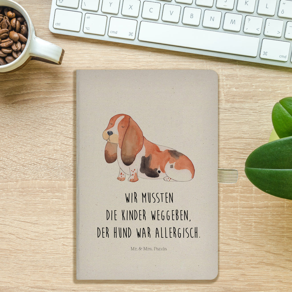 DIN A5 Baumwoll Notizbuch Hund Basset Hound Notizen, Eintragebuch, Tagebuch, Notizblock, Adressbuch, Journal, Kladde, Skizzenbuch, Notizheft, Schreibbuch, Schreibheft, Hund, Hundemotiv, Haustier, Hunderasse, Tierliebhaber, Hundebesitzer, Sprüche, Basset Hound, Basset, Hundeliebe, kinderlos