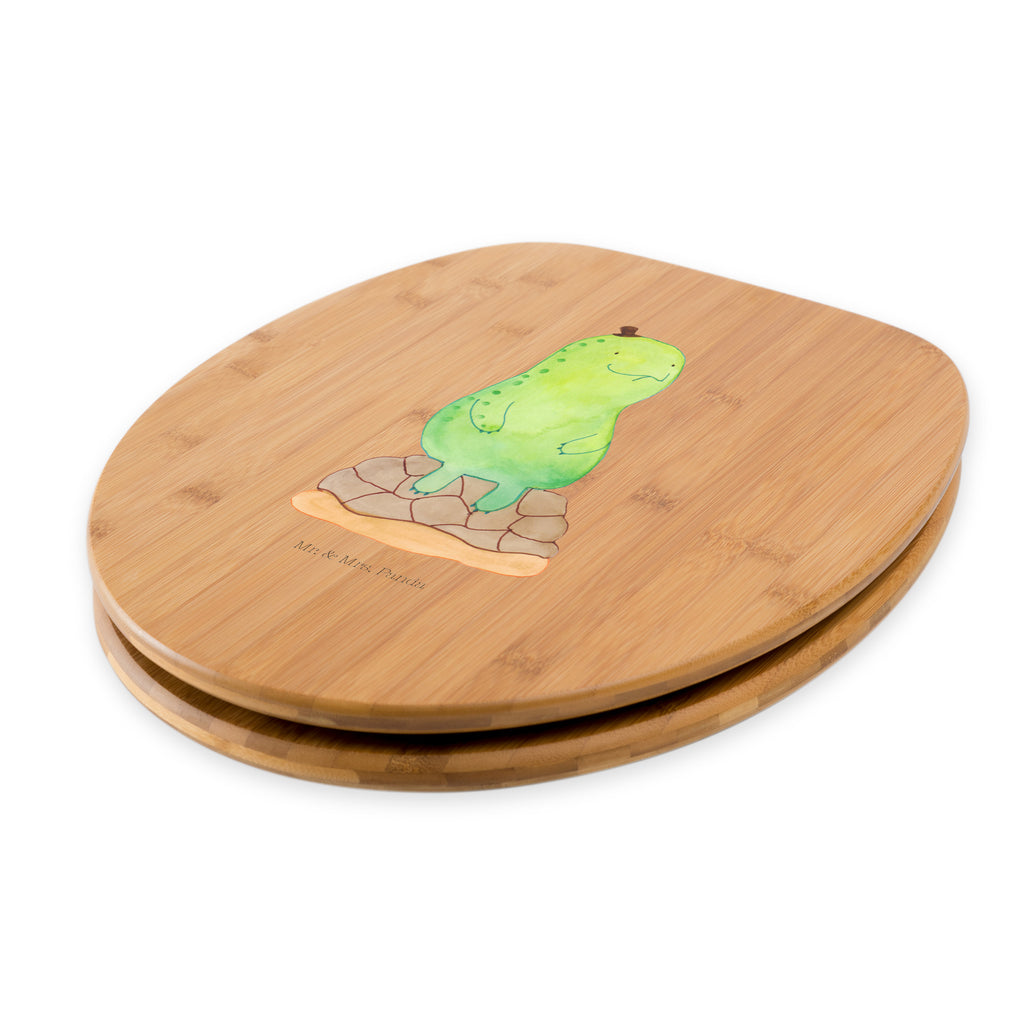 Motiv WC Sitz Schildkröte pausiert Klobrille, Klodeckel, Toilettendeckel, WC-Sitz, Toilette, Schildkröte, Achtsamkeit, Entschleunigen, achtsam