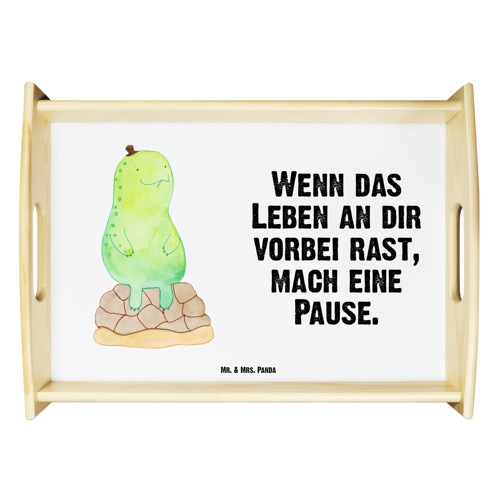Serviertablett Schildkröte pausiert Tablett, Holztablett, Küchentablett, Dekotablett, Frühstückstablett, Schildkröte, Achtsamkeit, Entschleunigen, achtsam