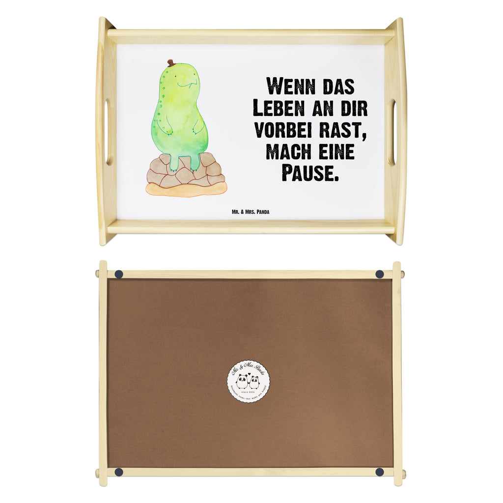 Serviertablett Schildkröte pausiert Tablett, Holztablett, Küchentablett, Dekotablett, Frühstückstablett, Schildkröte, Achtsamkeit, Entschleunigen, achtsam