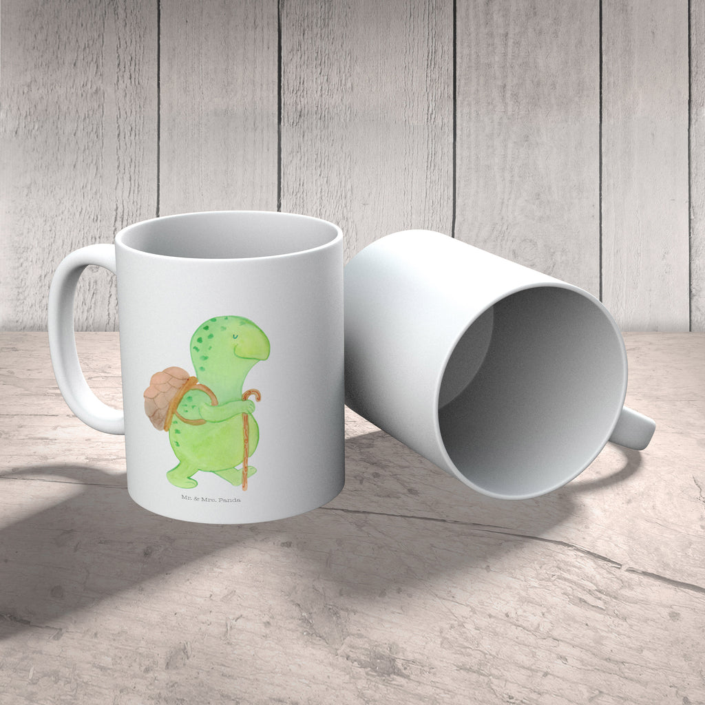 Tasse Schildkröte Wanderer Schildkröte, Schildkröten, Motivation, Motivationsspruch, Motivationssprüche, Neuanfang Becher, Kaffeetasse, Kaffeebecher, Tee, Frühstück, Büro  Schildkröte