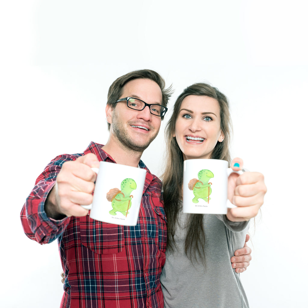 Tasse Schildkröte Wanderer Schildkröte, Schildkröten, Motivation, Motivationsspruch, Motivationssprüche, Neuanfang Becher, Kaffeetasse, Kaffeebecher, Tee, Frühstück, Büro  Schildkröte