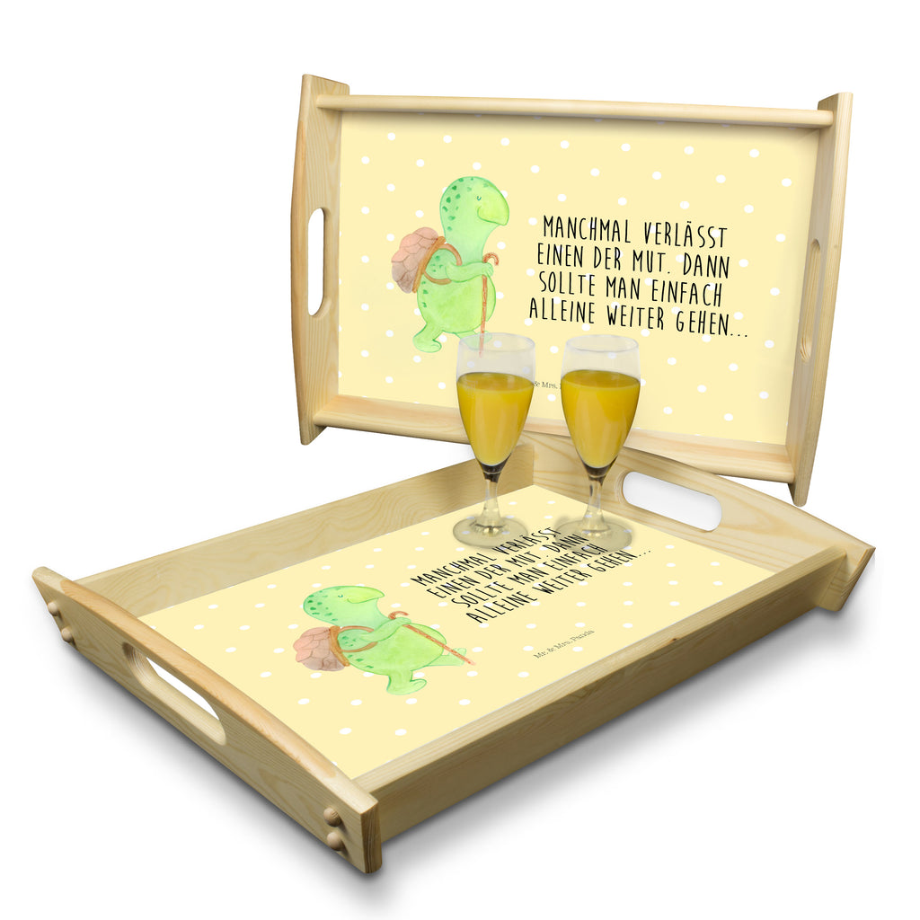 Serviertablett Schildkröte Wanderer Tablett, Holztablett, Küchentablett, Dekotablett, Frühstückstablett, Schildkröte, Schildkröten, Motivation, Motivationsspruch, Motivationssprüche, Neuanfang