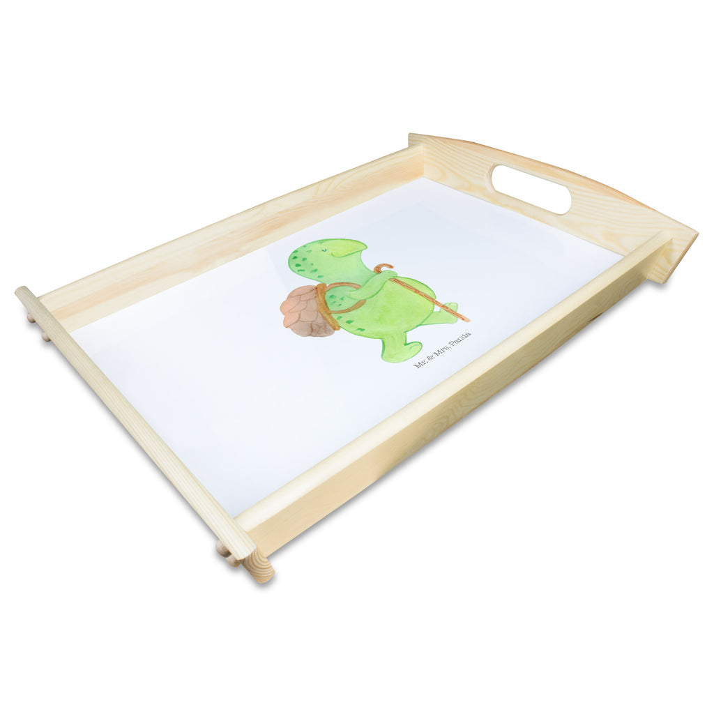 Serviertablett Schildkröte Wanderer Tablett, Holztablett, Küchentablett, Dekotablett, Frühstückstablett, Schildkröte, Schildkröten, Motivation, Motivationsspruch, Motivationssprüche, Neuanfang