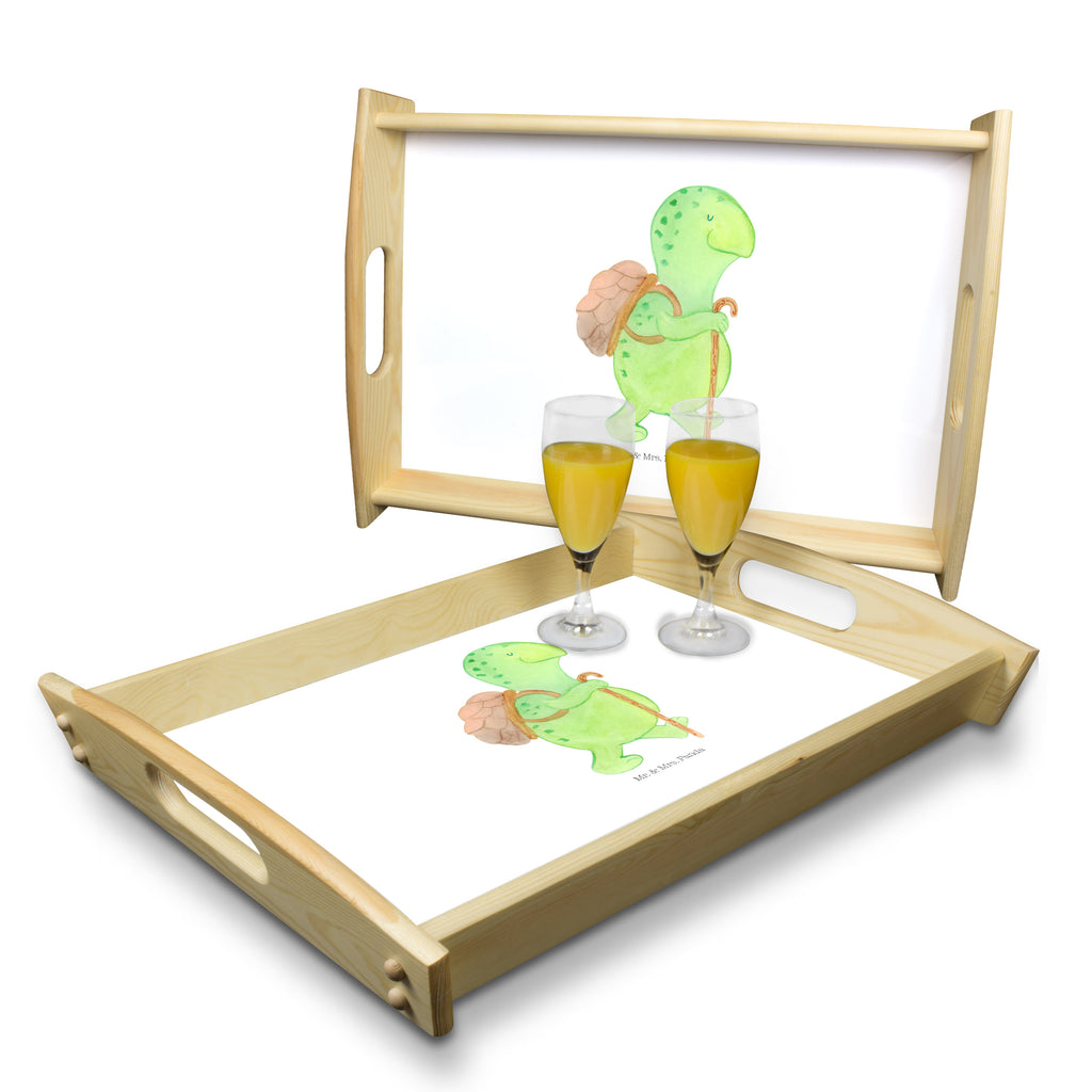 Serviertablett Schildkröte Wanderer Tablett, Holztablett, Küchentablett, Dekotablett, Frühstückstablett, Schildkröte, Schildkröten, Motivation, Motivationsspruch, Motivationssprüche, Neuanfang