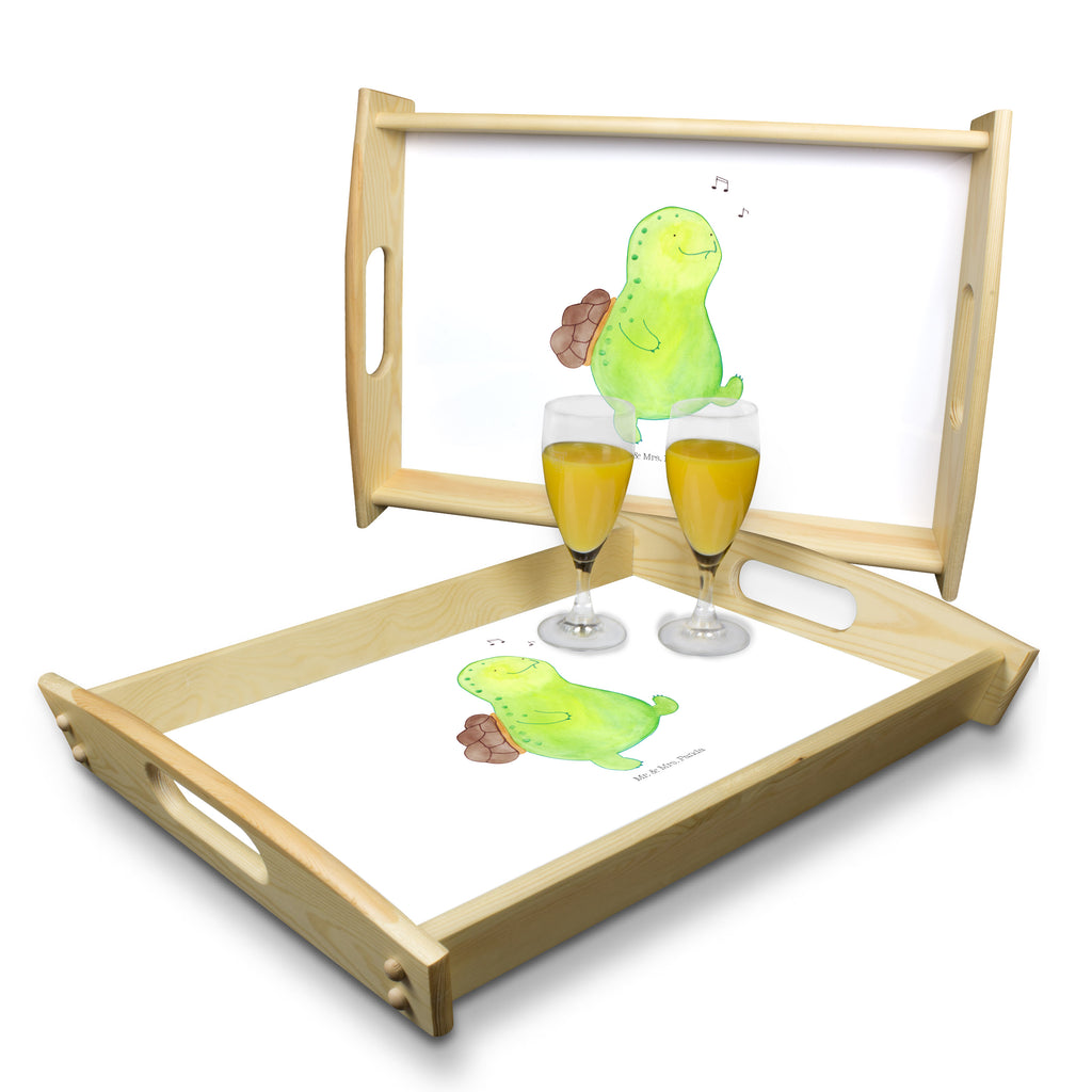 Serviertablett Schildkröte pfeift Tablett, Holztablett, Küchentablett, Dekotablett, Frühstückstablett, Schildkröte, Schildi, Schildkröten, fröhlich, Glück, Motivation, Lebensfreude, Depression, Trennung, Neuanfang