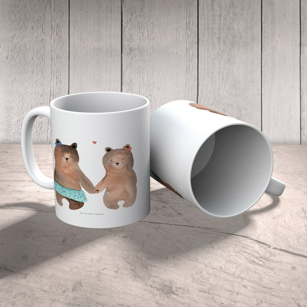Tasse Bär Freundin Bär Freundin Beste Freund Liebe Liebesbeweis Verliebt Kumpel Kumpeliene Becher, Kaffeetasse, Kaffeebecher, Tee, Frühstück, Büro  Bär, Teddy, Teddybär