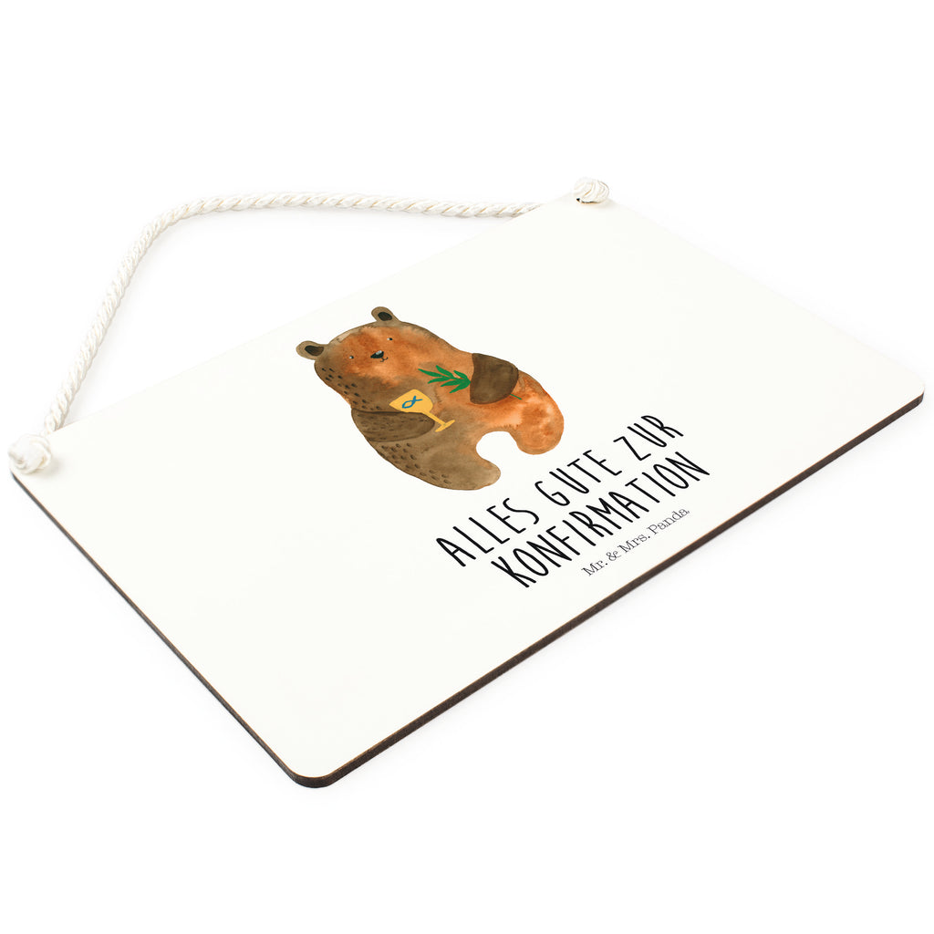 Deko Schild Konfirmation-Bär Konfirmation, Kirche, evangelisch, Gottesdienst Dekoschild, Deko Schild, Schild, Tür Schild, Türschild, Holzschild, Wandschild, Wanddeko  Bär, Teddy, Teddybär