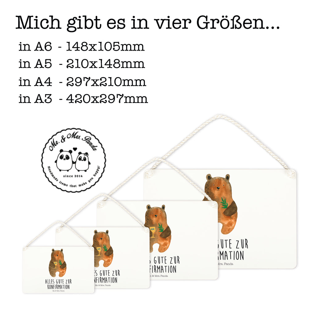 Deko Schild Konfirmation-Bär Konfirmation, Kirche, evangelisch, Gottesdienst Dekoschild, Deko Schild, Schild, Tür Schild, Türschild, Holzschild, Wandschild, Wanddeko  Bär, Teddy, Teddybär