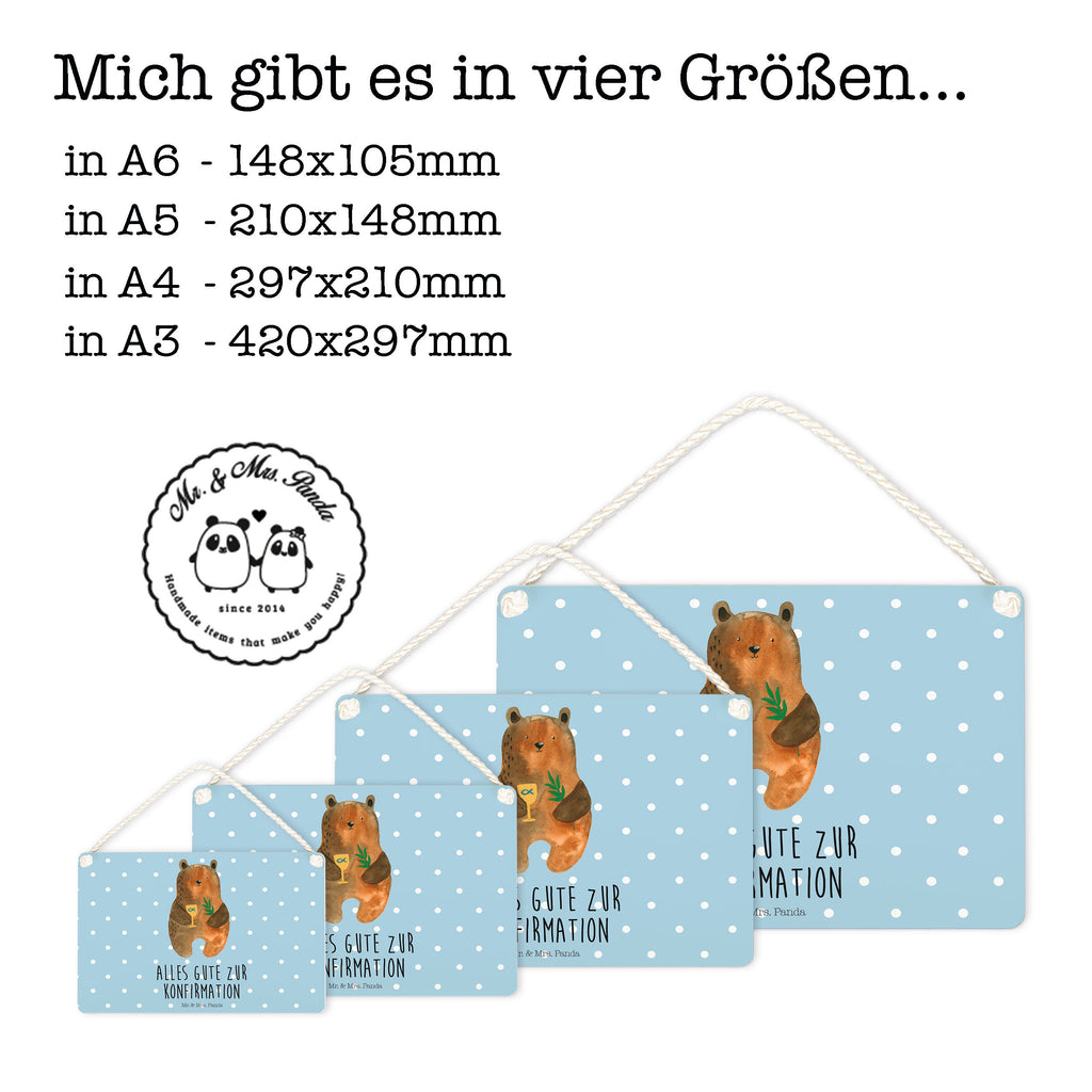 Deko Schild Konfirmation-Bär Konfirmation, Kirche, evangelisch, Gottesdienst Dekoschild, Deko Schild, Schild, Tür Schild, Türschild, Holzschild, Wandschild, Wanddeko  Bär, Teddy, Teddybär