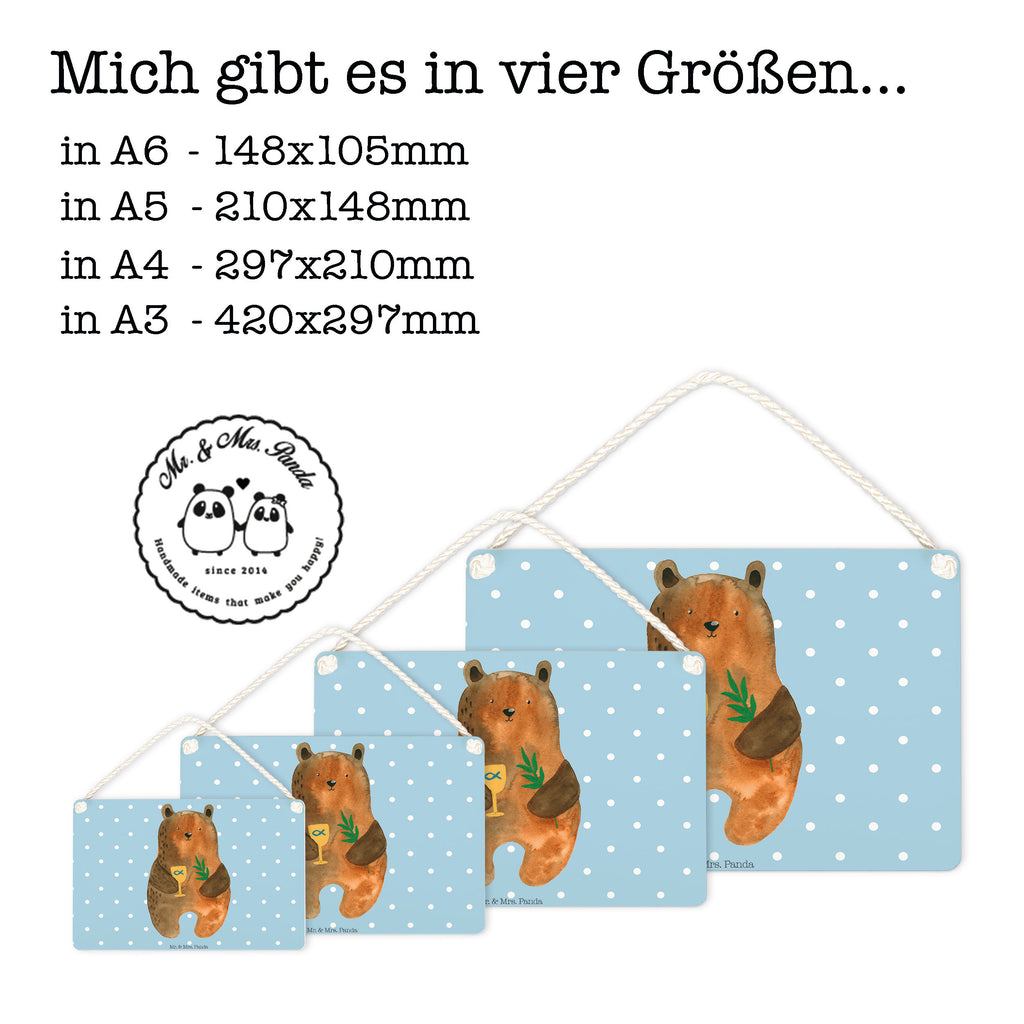 Deko Schild Konfirmation-Bär Konfirmation, Kirche, evangelisch, Gottesdienst Dekoschild, Deko Schild, Schild, Tür Schild, Türschild, Holzschild, Wandschild, Wanddeko  Bär, Teddy, Teddybär