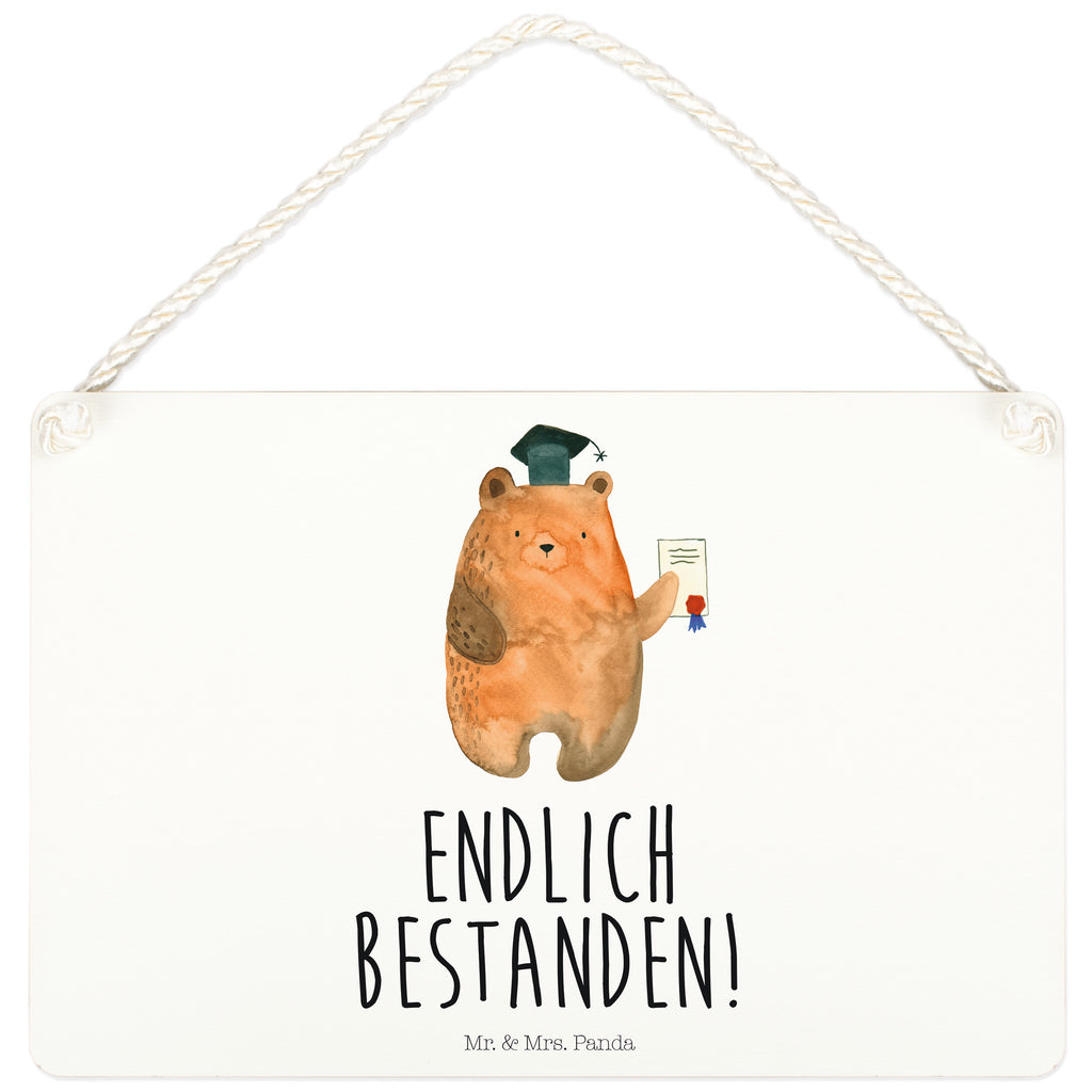 Deko Schild Prüfungsbär Dekoschild, Deko Schild, Schild, Tür Schild, Türschild, Holzschild, Wandschild, Wanddeko, Bär, Teddy, Teddybär, Abitur, Prüfungen, Prüfung bestanden, Abschluss, Zeugnis, Abschlusszeugnis
