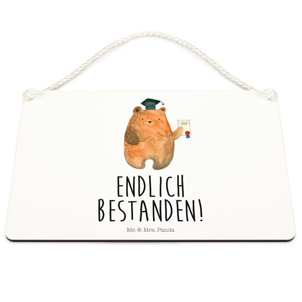 Deko Schild Prüfungsbär Dekoschild, Deko Schild, Schild, Tür Schild, Türschild, Holzschild, Wandschild, Wanddeko, Bär, Teddy, Teddybär, Abitur, Prüfungen, Prüfung bestanden, Abschluss, Zeugnis, Abschlusszeugnis