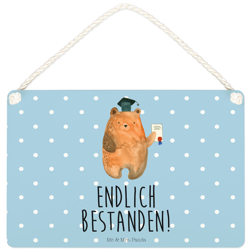 Deko Schild Prüfungsbär Dekoschild, Deko Schild, Schild, Tür Schild, Türschild, Holzschild, Wandschild, Wanddeko, Bär, Teddy, Teddybär, Abitur, Prüfungen, Prüfung bestanden, Abschluss, Zeugnis, Abschlusszeugnis