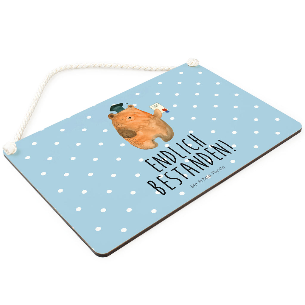 Deko Schild Prüfungsbär Dekoschild, Deko Schild, Schild, Tür Schild, Türschild, Holzschild, Wandschild, Wanddeko, Bär, Teddy, Teddybär, Abitur, Prüfungen, Prüfung bestanden, Abschluss, Zeugnis, Abschlusszeugnis