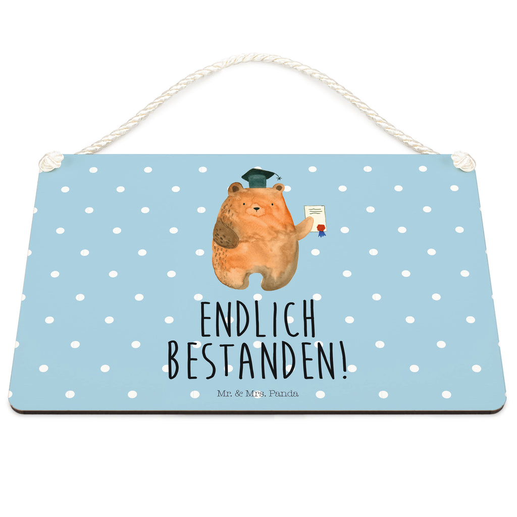 Deko Schild Prüfungsbär Dekoschild, Deko Schild, Schild, Tür Schild, Türschild, Holzschild, Wandschild, Wanddeko, Bär, Teddy, Teddybär, Abitur, Prüfungen, Prüfung bestanden, Abschluss, Zeugnis, Abschlusszeugnis