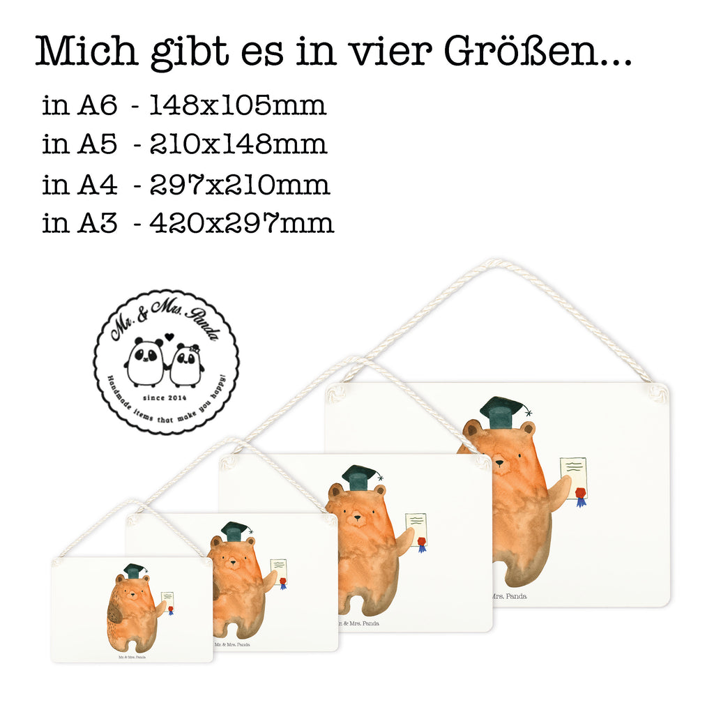 Deko Schild Prüfungsbär Dekoschild, Deko Schild, Schild, Tür Schild, Türschild, Holzschild, Wandschild, Wanddeko, Bär, Teddy, Teddybär, Abitur, Prüfungen, Prüfung bestanden, Abschluss, Zeugnis, Abschlusszeugnis