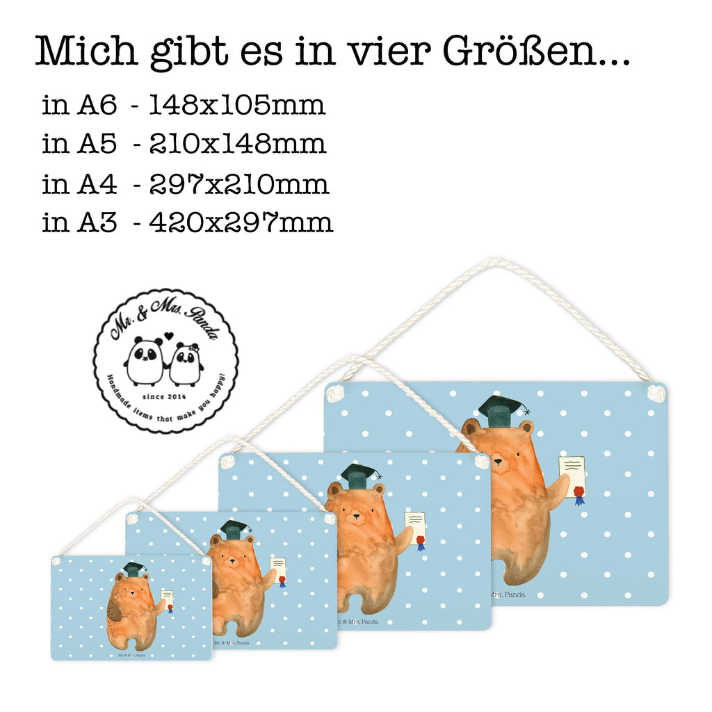 Deko Schild Prüfungsbär Dekoschild, Deko Schild, Schild, Tür Schild, Türschild, Holzschild, Wandschild, Wanddeko, Bär, Teddy, Teddybär, Abitur, Prüfungen, Prüfung bestanden, Abschluss, Zeugnis, Abschlusszeugnis