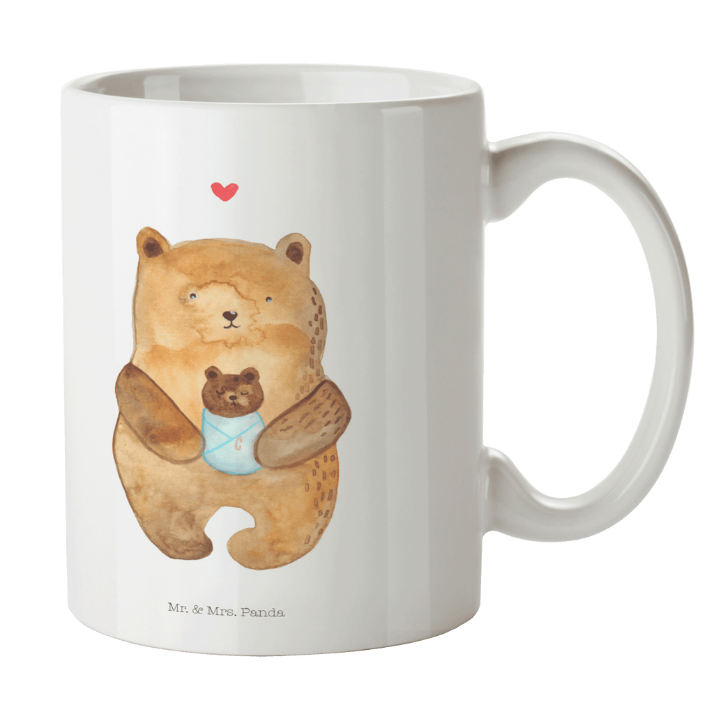 Tasse Bär mit Baby Bär, Eltern, Mutter, Baby, Taufe, Geburt, Nichte, Neffe, Enkel, Enkelin, Täufling, Geburtstag, Glückwunsch Becher, Kaffeetasse, Kaffeebecher, Tee, Frühstück, Büro  Bär, Teddy, Teddybär