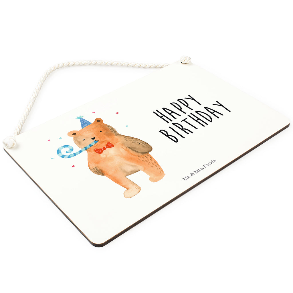 Deko Schild Birthday Bär Happy Birthday, Alles Gute, Glückwunsch, Geburtstag,  Dekoschild, Deko Schild, Schild, Tür Schild, Türschild, Holzschild, Wandschild, Wanddeko  Bär, Teddy, Teddybär