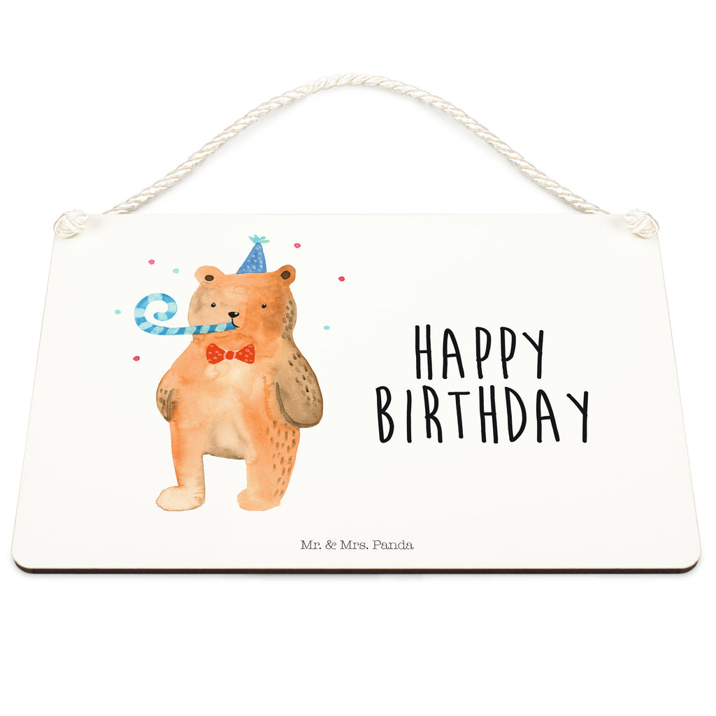 Deko Schild Birthday Bär Happy Birthday, Alles Gute, Glückwunsch, Geburtstag,  Dekoschild, Deko Schild, Schild, Tür Schild, Türschild, Holzschild, Wandschild, Wanddeko  Bär, Teddy, Teddybär