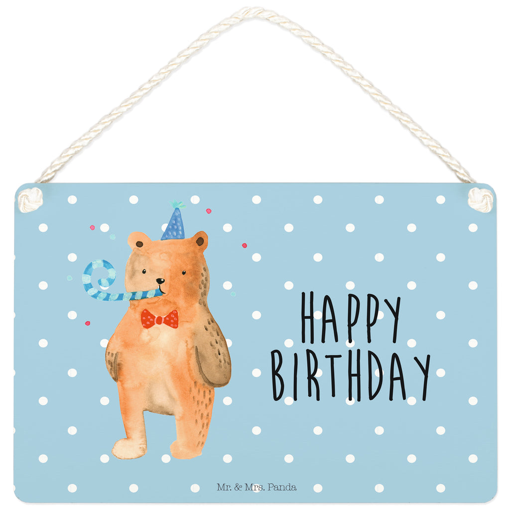 Deko Schild Birthday Bär Happy Birthday, Alles Gute, Glückwunsch, Geburtstag,  Dekoschild, Deko Schild, Schild, Tür Schild, Türschild, Holzschild, Wandschild, Wanddeko  Bär, Teddy, Teddybär