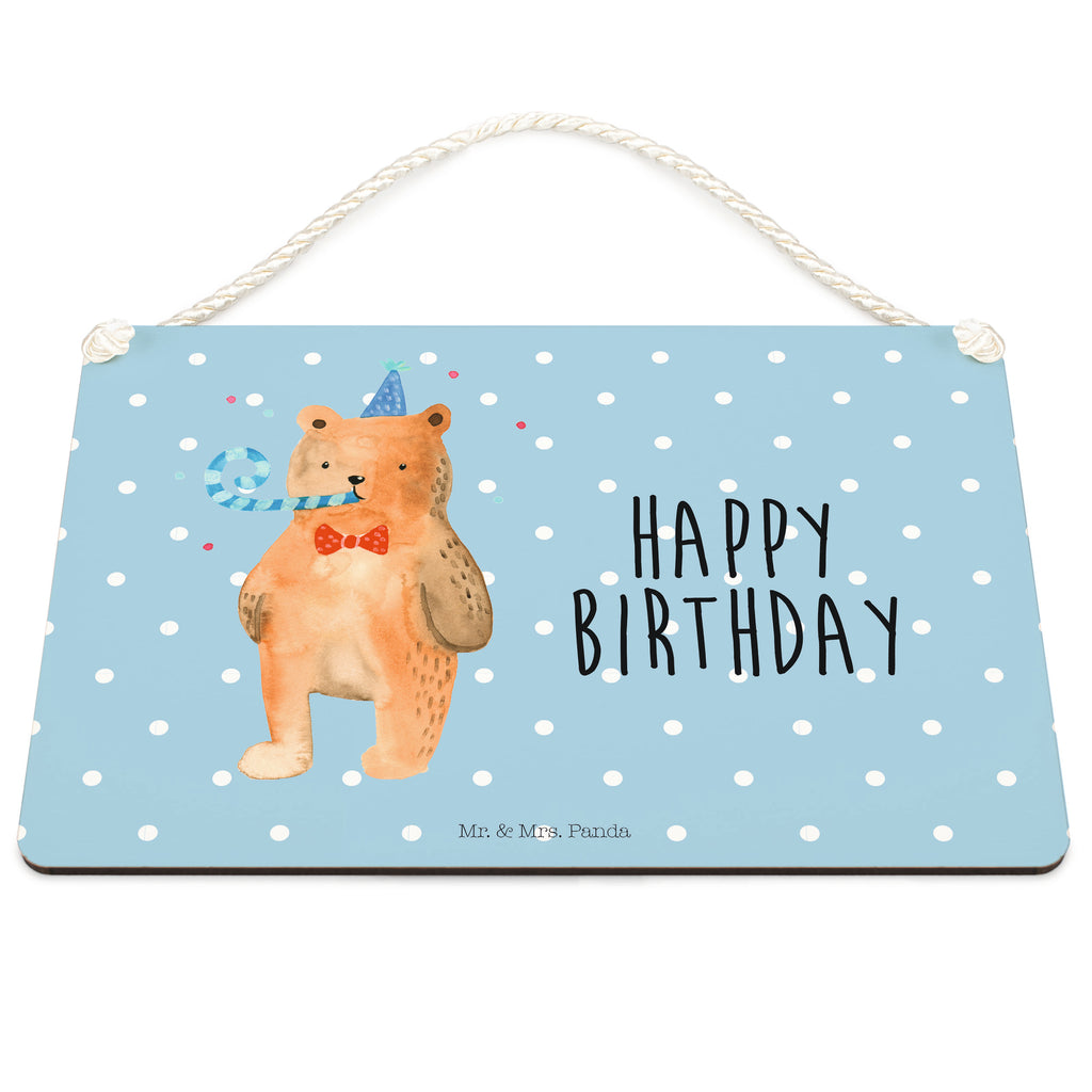 Deko Schild Birthday Bär Happy Birthday, Alles Gute, Glückwunsch, Geburtstag,  Dekoschild, Deko Schild, Schild, Tür Schild, Türschild, Holzschild, Wandschild, Wanddeko  Bär, Teddy, Teddybär