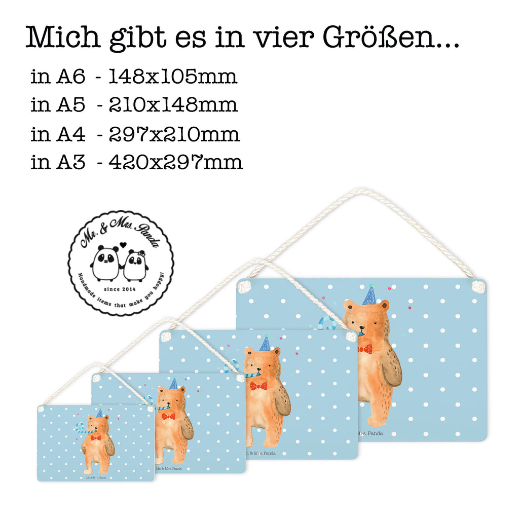 Deko Schild Birthday Bär Happy Birthday, Alles Gute, Glückwunsch, Geburtstag,  Dekoschild, Deko Schild, Schild, Tür Schild, Türschild, Holzschild, Wandschild, Wanddeko  Bär, Teddy, Teddybär