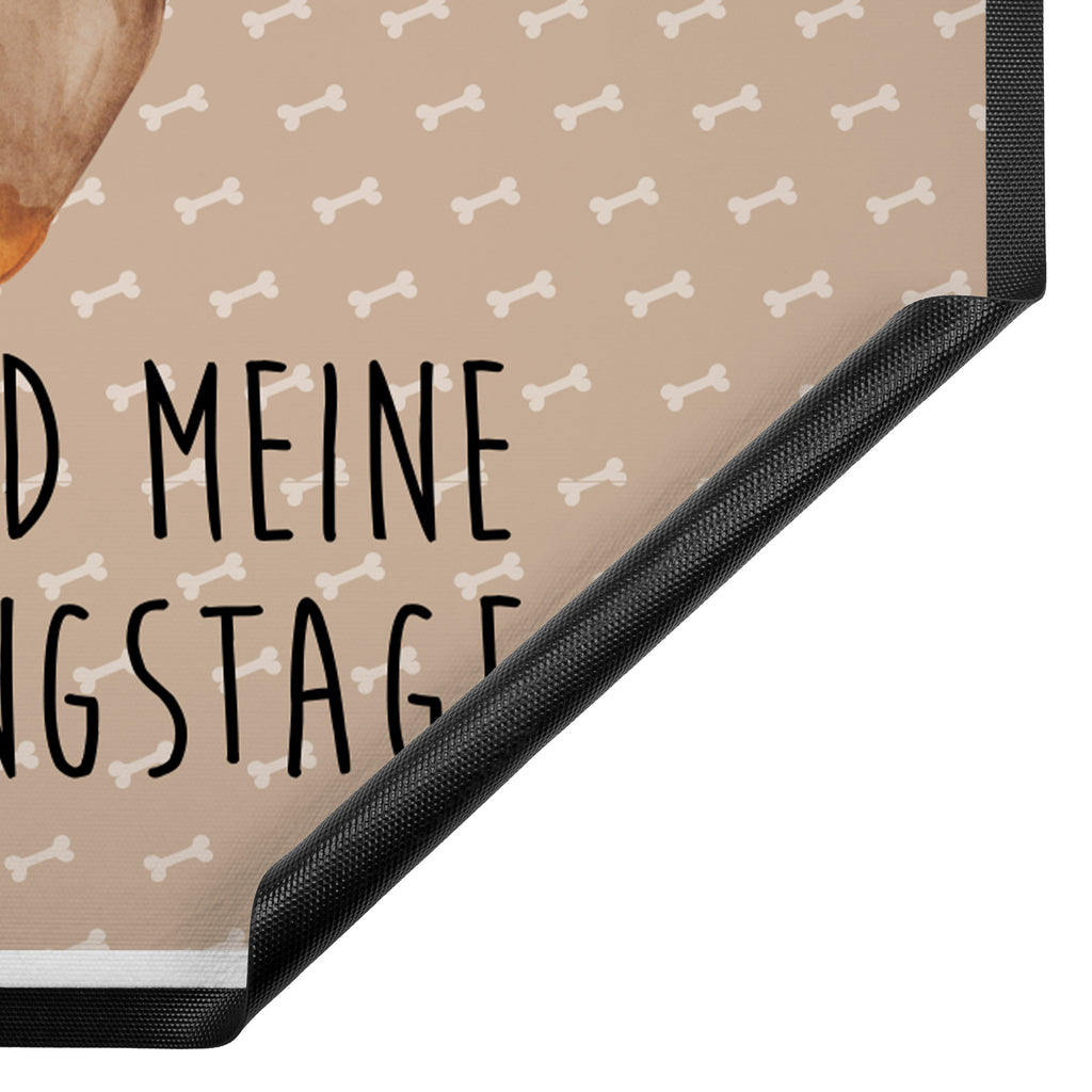 Fußmatte Hund Dackel fröhlich Hund, Hunde, Dackel, Dachshund, happy dog Türvorleger, Schmutzmatte, Fußabtreter, Matte, Schmutzfänger, Fußabstreifer, Schmutzfangmatte, Türmatte, Motivfußmatte,  Haustürmatte, Vorleger  Hund, Hundemotiv, Haustier, Hunderasse, Tierliebhaber, Hundebesitzer, Sprüche
