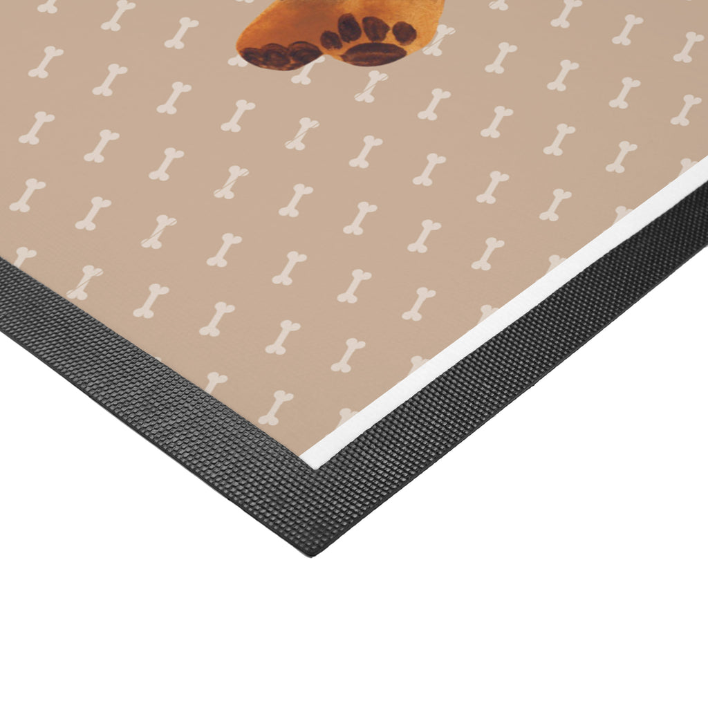 Fußmatte Hund Dackel fröhlich Hund, Hunde, Dackel, Dachshund, happy dog Türvorleger, Schmutzmatte, Fußabtreter, Matte, Schmutzfänger, Fußabstreifer, Schmutzfangmatte, Türmatte, Motivfußmatte,  Haustürmatte, Vorleger  Hund, Hundemotiv, Haustier, Hunderasse, Tierliebhaber, Hundebesitzer, Sprüche