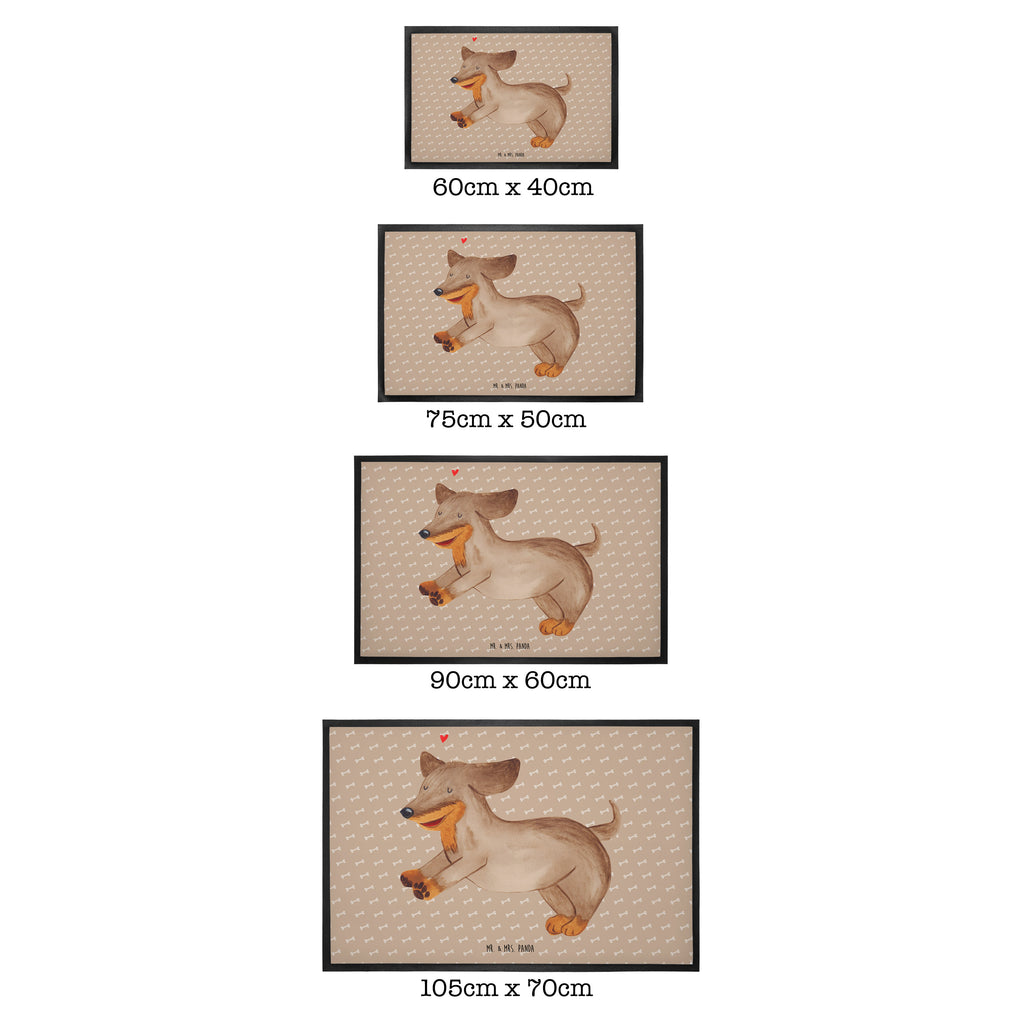 Fußmatte Hund Dackel fröhlich Hund, Hunde, Dackel, Dachshund, happy dog Türvorleger, Schmutzmatte, Fußabtreter, Matte, Schmutzfänger, Fußabstreifer, Schmutzfangmatte, Türmatte, Motivfußmatte,  Haustürmatte, Vorleger  Hund, Hundemotiv, Haustier, Hunderasse, Tierliebhaber, Hundebesitzer, Sprüche