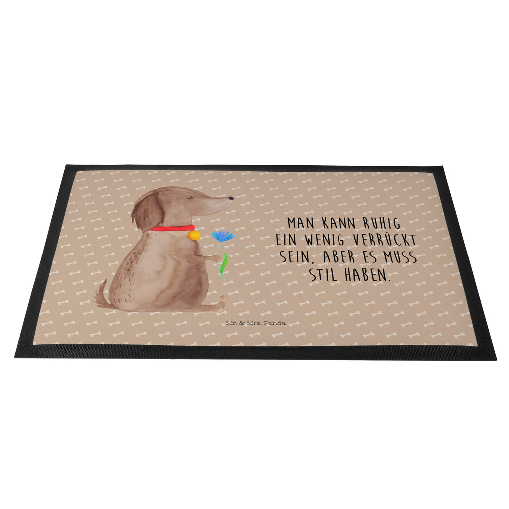 Fußmatte Hund Blume Hund, Hunde, Hundebesitzer, Frauchen, Hundeliebe Türvorleger, Schmutzmatte, Fußabtreter, Matte, Schmutzfänger, Fußabstreifer, Schmutzfangmatte, Türmatte, Motivfußmatte,  Haustürmatte, Vorleger  Hund, Hundemotiv, Haustier, Hunderasse, Tierliebhaber, Hundebesitzer, Sprüche