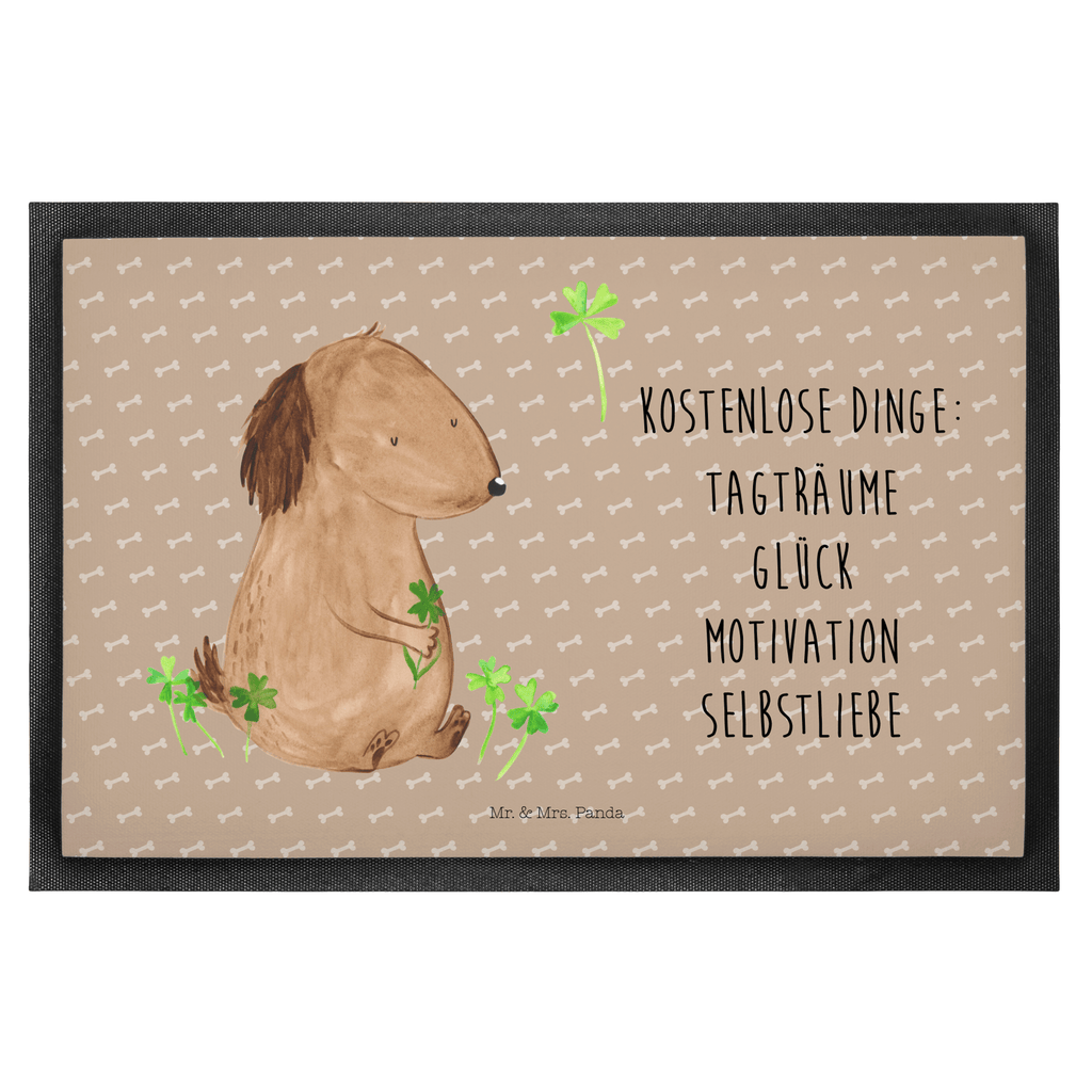 Fußmatte Hund Kleeblatt Hund, Kleeblatt, Glück, Tagträume, Motivation, Neuanfang, Geschenk,  Glücksbringer, Selbstliebe, Achtsamkeit Türvorleger, Schmutzmatte, Fußabtreter, Matte, Schmutzfänger, Fußabstreifer, Schmutzfangmatte, Türmatte, Motivfußmatte,  Haustürmatte, Vorleger  Hund, Hundemotiv, Haustier, Hunderasse, Tierliebhaber, Hundebesitzer, Sprüche