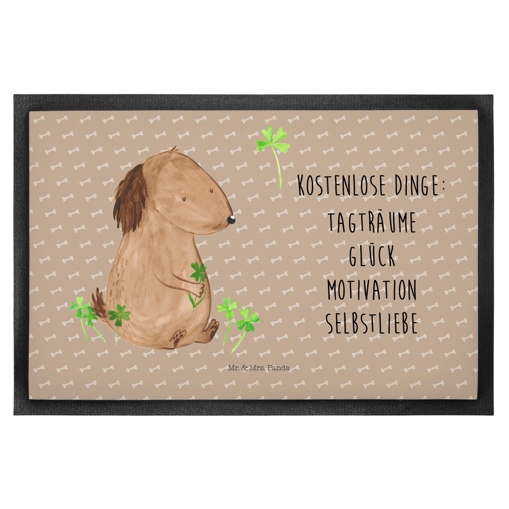 Fußmatte Hund Kleeblatt Hund, Kleeblatt, Glück, Tagträume, Motivation, Neuanfang, Geschenk,  Glücksbringer, Selbstliebe, Achtsamkeit Türvorleger, Schmutzmatte, Fußabtreter, Matte, Schmutzfänger, Fußabstreifer, Schmutzfangmatte, Türmatte, Motivfußmatte,  Haustürmatte, Vorleger  Hund, Hundemotiv, Haustier, Hunderasse, Tierliebhaber, Hundebesitzer, Sprüche