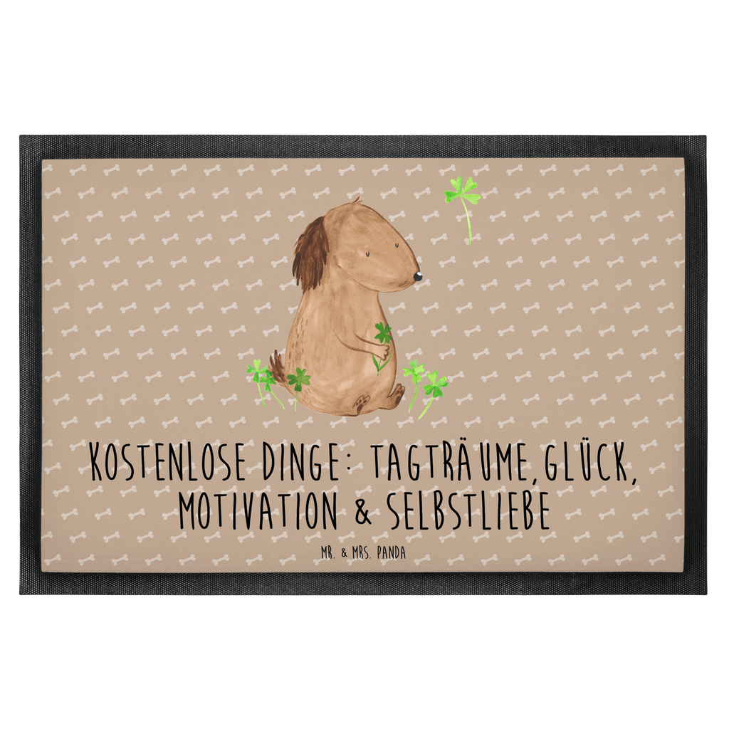 Fußmatte Hund Kleeblatt Hund, Kleeblatt, Glück, Tagträume, Motivation, Neuanfang, Geschenk,  Glücksbringer, Selbstliebe, Achtsamkeit Türvorleger, Schmutzmatte, Fußabtreter, Matte, Schmutzfänger, Fußabstreifer, Schmutzfangmatte, Türmatte, Motivfußmatte,  Haustürmatte, Vorleger  Hund, Hundemotiv, Haustier, Hunderasse, Tierliebhaber, Hundebesitzer, Sprüche