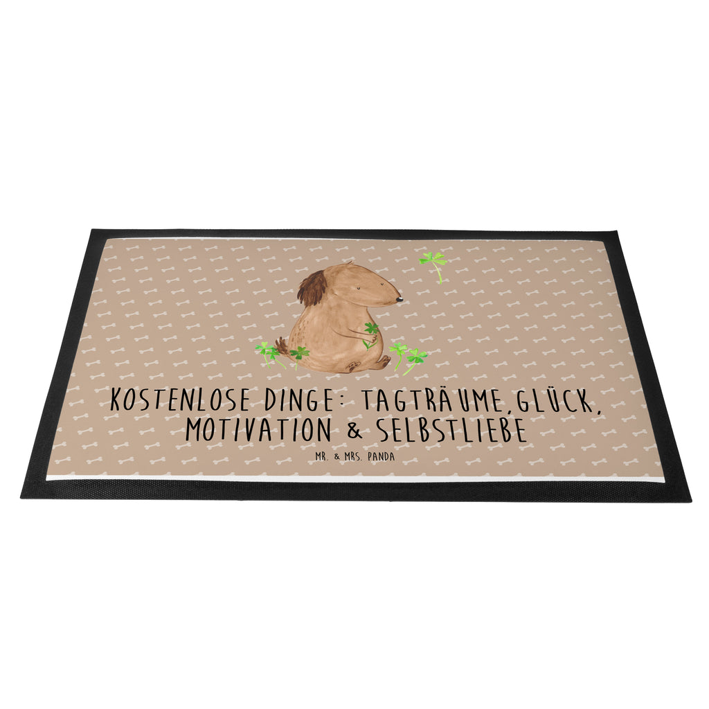 Fußmatte Hund Kleeblatt Hund, Kleeblatt, Glück, Tagträume, Motivation, Neuanfang, Geschenk,  Glücksbringer, Selbstliebe, Achtsamkeit Türvorleger, Schmutzmatte, Fußabtreter, Matte, Schmutzfänger, Fußabstreifer, Schmutzfangmatte, Türmatte, Motivfußmatte,  Haustürmatte, Vorleger  Hund, Hundemotiv, Haustier, Hunderasse, Tierliebhaber, Hundebesitzer, Sprüche