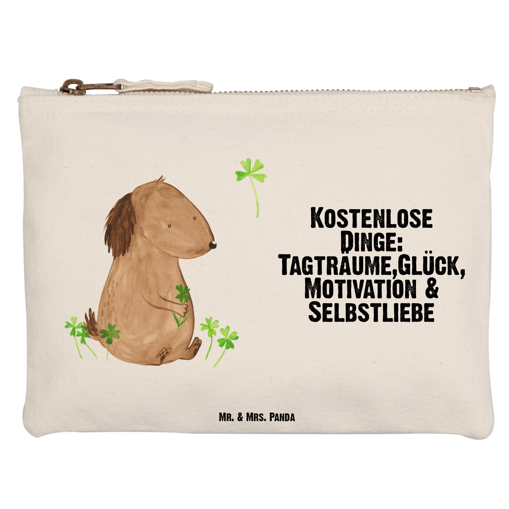 Schminktasche Hund Kleeblatt Schminktasche, Kosmetiktasche, Kosmetikbeutel, Stiftemäppchen, Etui, Federmappe, Makeup, XXL, Schminketui, Kosmetiketui, Schlamperetui, Hund, Hundemotiv, Haustier, Hunderasse, Tierliebhaber, Hundebesitzer, Sprüche, Kleeblatt, Glück, Tagträume, Motivation, Neuanfang, Geschenk, Glücksbringer, Selbstliebe, Achtsamkeit