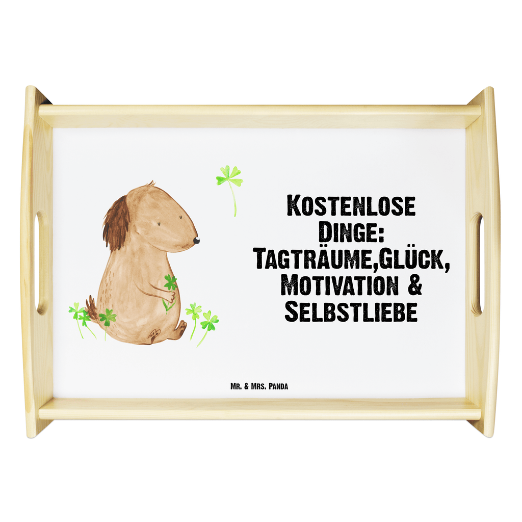 Serviertablett Hund Kleeblatt Tablett, Holztablett, Küchentablett, Dekotablett, Frühstückstablett, Hund, Hundemotiv, Haustier, Hunderasse, Tierliebhaber, Hundebesitzer, Sprüche, Kleeblatt, Glück, Tagträume, Motivation, Neuanfang, Geschenk, Glücksbringer, Selbstliebe, Achtsamkeit