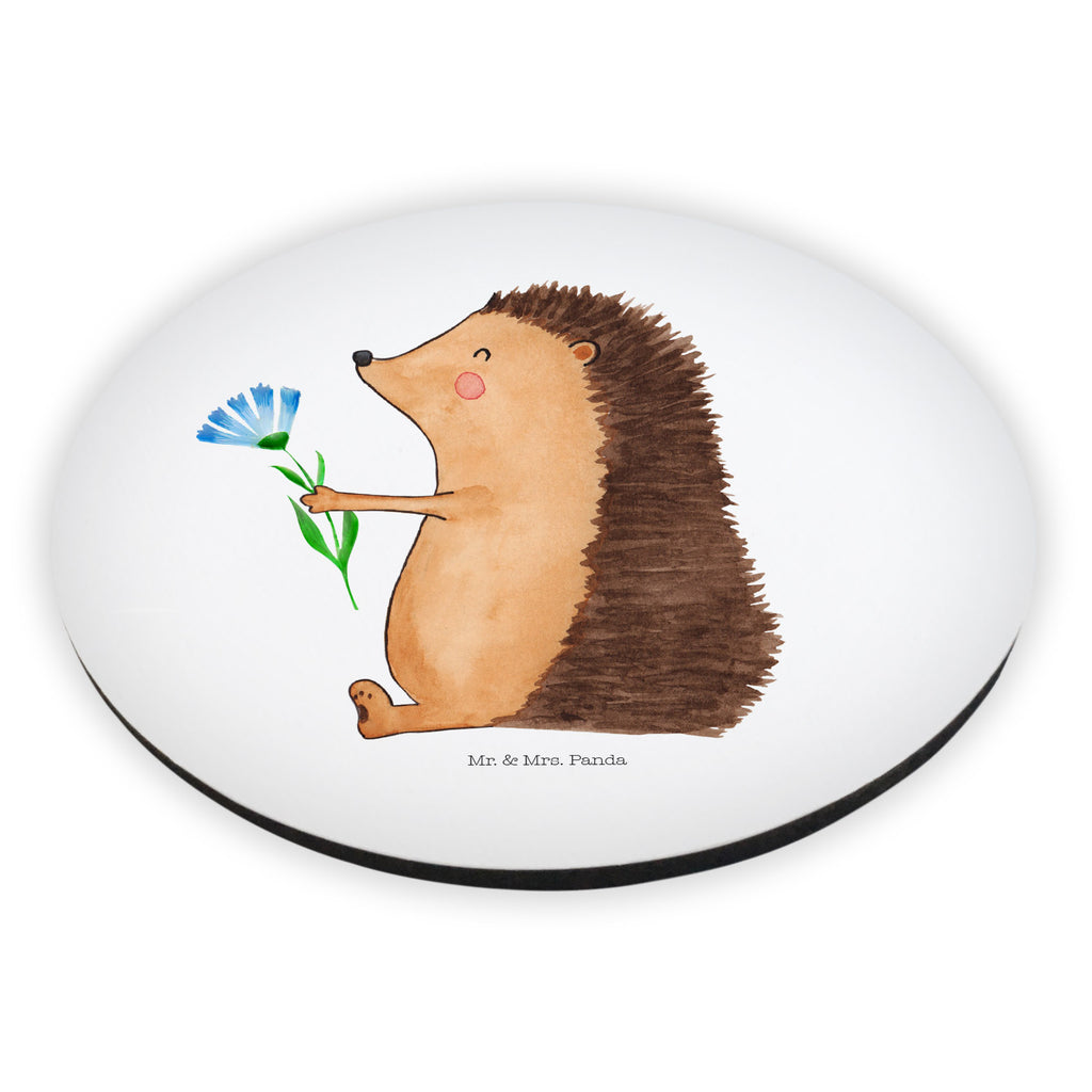 Rund Magnet Igel mit Blume Kühlschrankmagnet, Pinnwandmagnet, Souvenir Magnet, Motivmagnete, Dekomagnet, Whiteboard Magnet, Notiz Magnet, Kühlschrank Dekoration, Tiermotive, Gute Laune, lustige Sprüche, Tiere, Igel, Gute Besserung, Genesungswünsche, Krankheit, Krankenhaus, krank, Besuch