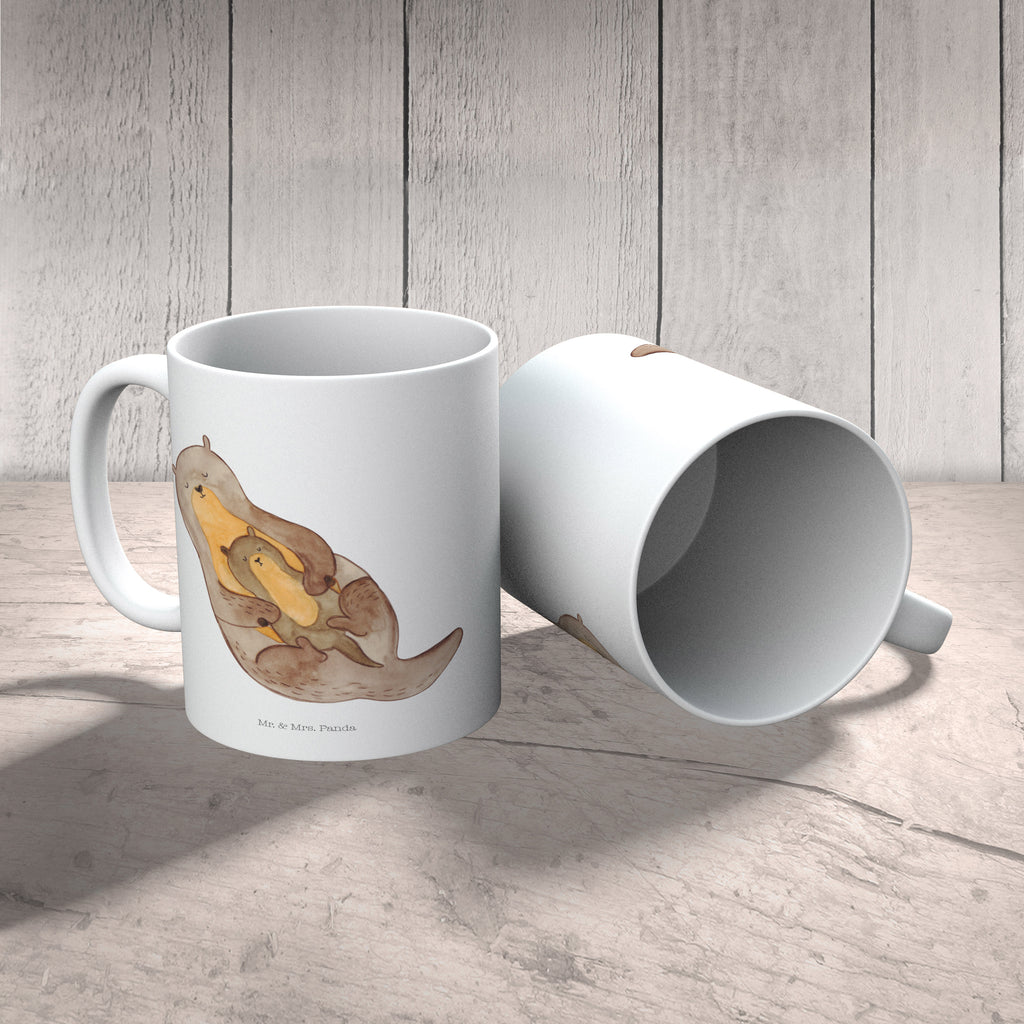 Tasse Otter mit Kind Otter Seeotter See Otter Becher, Kaffeetasse, Kaffeebecher, Tee, Frühstück, Büro  Otter,  Fischotter,  Seeotter