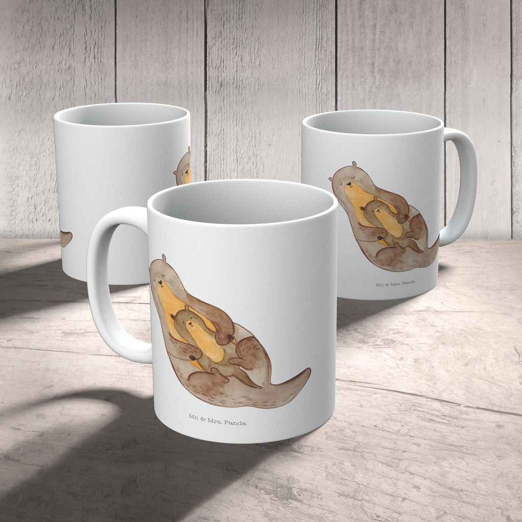 Tasse Otter mit Kind Otter Seeotter See Otter Becher, Kaffeetasse, Kaffeebecher, Tee, Frühstück, Büro  Otter,  Fischotter,  Seeotter