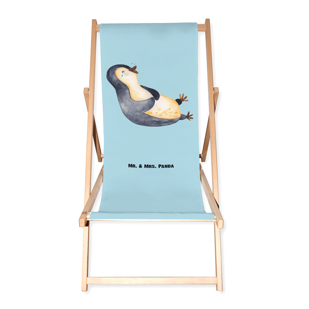 Gartenliege Pinguin lachend Sonnenliege, Strandliege, Liege, Liegestuhl, Gartenliege, Gartenstuhl, Pinguin, Pinguine, lustiger Spruch, Optimismus, Fröhlich, Lachen, Humor, Fröhlichkeit