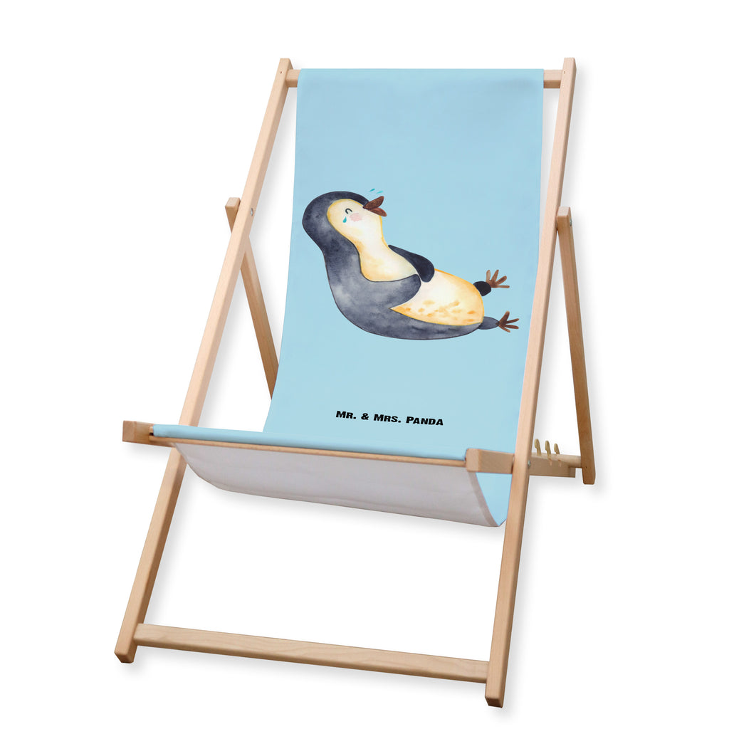 Gartenliege Pinguin lachend Sonnenliege, Strandliege, Liege, Liegestuhl, Gartenliege, Gartenstuhl, Pinguin, Pinguine, lustiger Spruch, Optimismus, Fröhlich, Lachen, Humor, Fröhlichkeit
