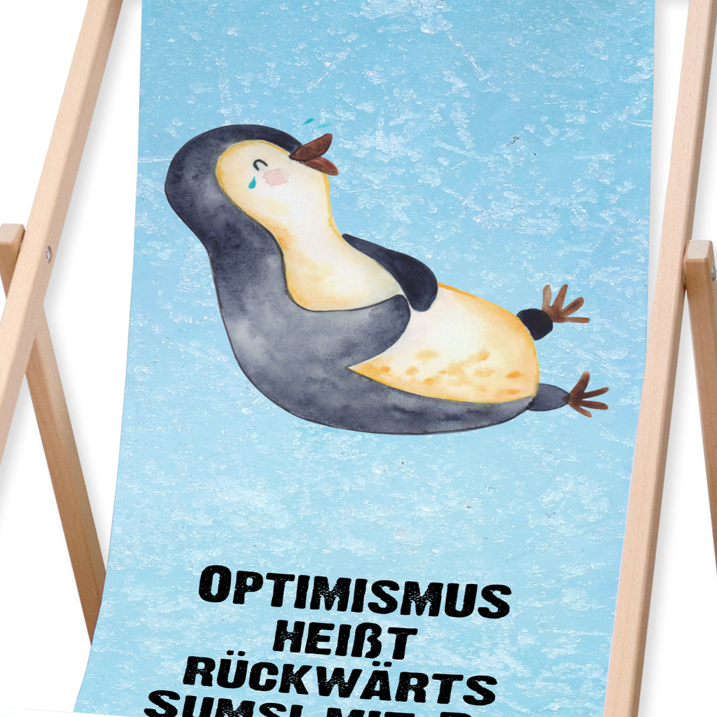 Gartenliege Pinguin lachend Sonnenliege, Strandliege, Liege, Liegestuhl, Gartenliege, Gartenstuhl, Pinguin, Pinguine, lustiger Spruch, Optimismus, Fröhlich, Lachen, Humor, Fröhlichkeit